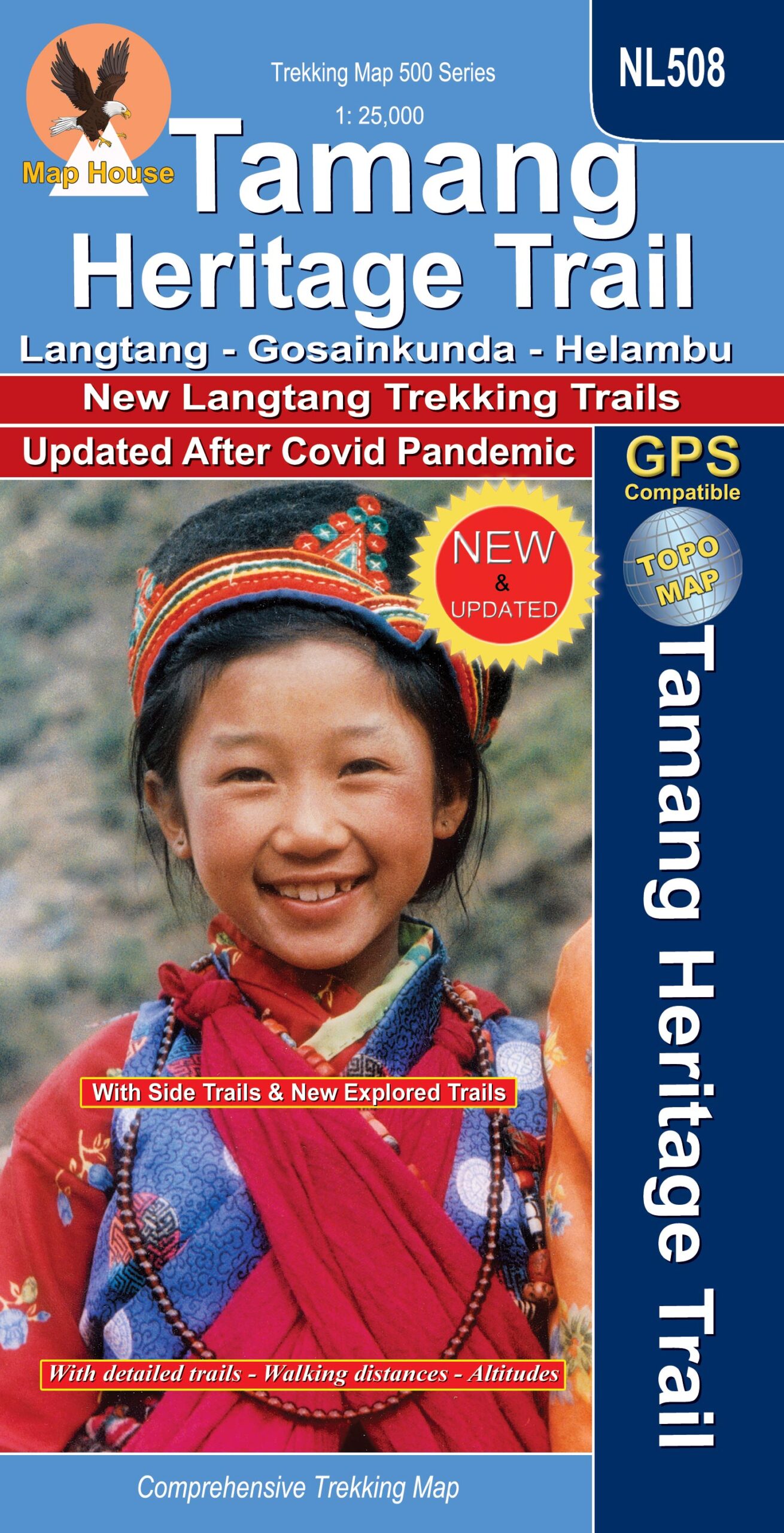 Tamang Heritage Trail Langtang (Double Sided) - MapHouse